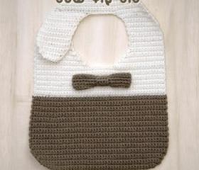 Bow Tie Bib Crochet PATTERN, SYMBOL DIAGRAM (pdf)