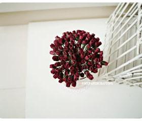 Mulberry paper tiny Rose Buds flower / pack 