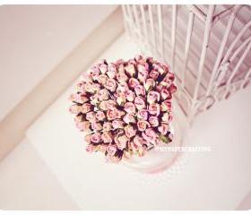 Mulberry paper tiny Rose Buds flower / pack 