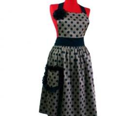 Mothers Days Gift, vintage , retro, polka dot , cute apron