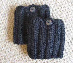 Crochet Boot Cuffs with Button. Stylish Boot Topper. Choose your Color.
