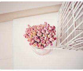 10 Mulberry mini paper Rose Buds flower / pack 