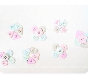 5 pieces of shape buttons