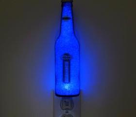 Bud Platinum Jumbo Night Light / Accent Lamp- VIDEO DEMO- Eco LED..."Diamond Like" Glass Crystal Coating on interior