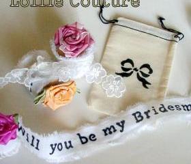 Will You Be My Bridesmaid - Will you be my Maid of Honor - Bridesmaid Invite - Message Gift - SET OF 5 Reserved for Picc07