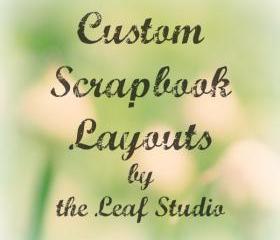 Custom 12x12 Scrapbook Layout (2 pages) by The Leaf Studio. FREE shipping.