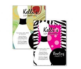 Bowling Custom Birthday Invitation