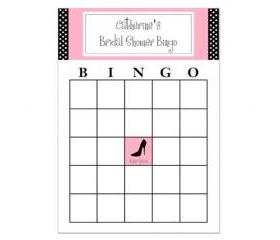 Polka Dot Bridal Shower Themed Bingo Game PDF