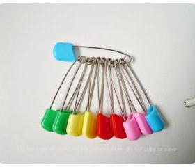 10 Colorful Nappy pins / set 