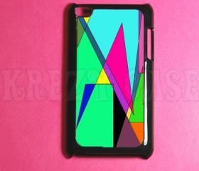 iPod Touch 4 Case, Colorful geometric pattern Ipod 4G Touch Case, 4th Gen Ipod Touch Cases