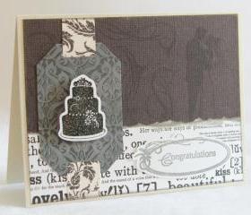Lovely Couple Congratulations Greeting Card (Blank Inside) by The Leaf Studio. FREE shipping