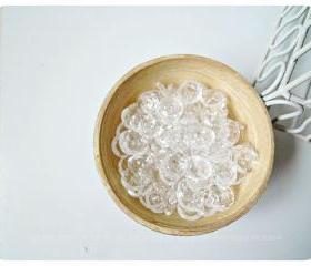 Transparent Round Button with 2 hole / set 