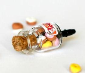 Dunkin Donuts bottle Anti dust plug for phone - miniature kawaii Polymer clay