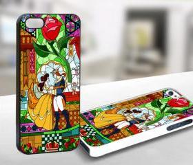 Beauty and The Beast Collor Rose Custom - AF039 - Iphone 4/4s Case Print On Hard Cover