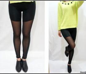 Front Side Mesh Leggings ON SALE