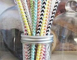 Chevron Paper Straws