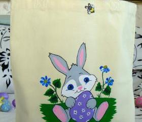 Tote Bag With Easter Bunny