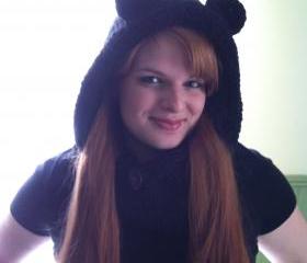 Black Bear Hooded Cowl Soft Warm Women Gift