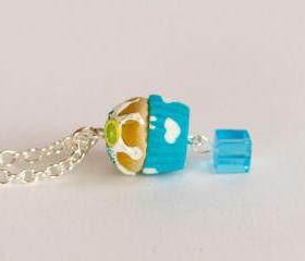 miniature cupcake kawaii blue sky glaze Polymer clay