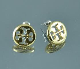 Gold Inspired Earrings, Tiny Stud Earrings, Cross Earrings