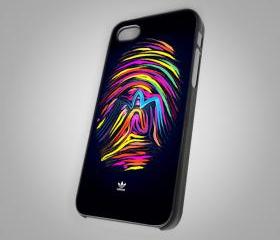 Adidas Apparel Factory Colorful Finger Prind on Hard Case for iPhone 4 case