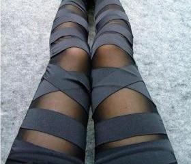 Sexy Punk Stripes Style Leggings