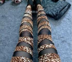 Leopard Sexy Punk Stripes Style Leggings