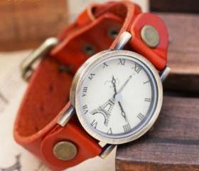 vintage Eiffel Tower retro watch