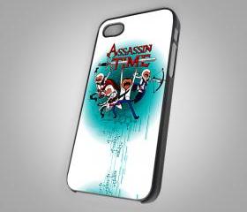 For iPhone 5 - Adventure Time Assassin's Creed 3 American Style Game - on Hard Case 