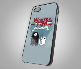 For iPhone 5 - Adventure Time Game Of Throne Thrones Stark Winter Is Coming - on Hard Case 