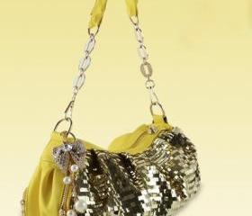 Sweet color sequined bow chain package