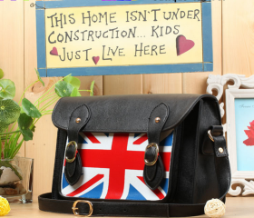 The American flag pattern shoulder postman retro woman bag