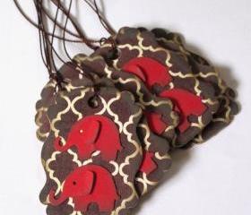 Brown Elephant Tags