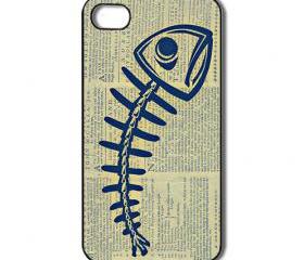 Fishbone iPhone 4 /4s / 5 Case / Cover. Silicone Rubber / Hard Plastic