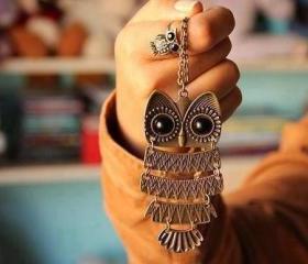 Vintage Fashion Owl Pendant Necklace
