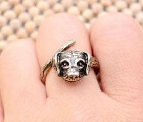 vintage Cute Dog Ring