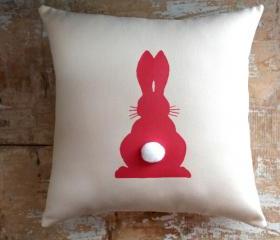 Easter Pillow, Bunny Pillow, Easter Decor, Cottage Decor