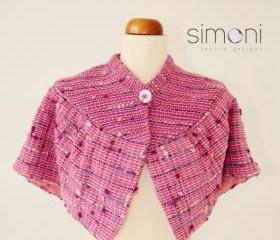 Sweet Rose hand-woven cape