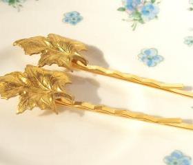 Behind The Shady Tree - Leaf Bobby Pin Set