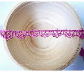 Scallop purple lace cotton trim 