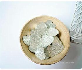 Big Heartshape crystal buttons 