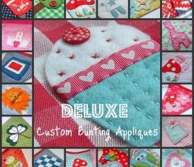 Personalized Bunting Little Extra's - DELUXE HAND APPLIQUES - They're Oh so Pretty and Fun 