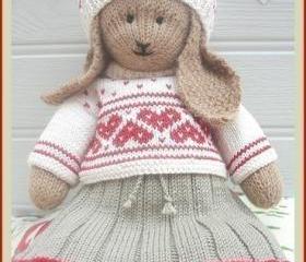 ANIKA Rabbit Toy Knitting Pattern / Lapland Visitors Part 2/PDF Knitted Toy Email Pattern