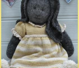DAISY Rabbit / Bunny Knitted Toy PDF Email Pattern/ Toy Knitting Pattern