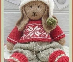 BO Rabbit Toy Knitting Pattern / Lapland Visitors Part 1 / PDF Knitted Toy Pattern