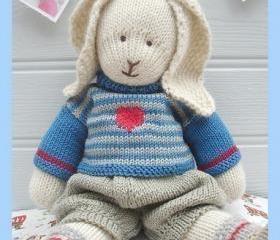 OSCAR RABBIT / Bunny/ Knitted Toy PDF email pattern/ Toy Knitting Pattern