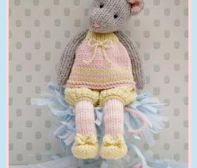 MJT Little Gems 1 'Tearoom Mice' Pdf/ Email Toy Knitting Pattern NEW