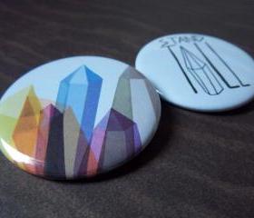 Mytes Pin 2 Pack - 2 1/4 Inch Buttons