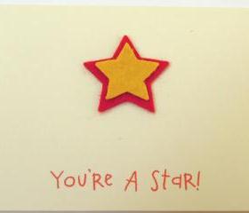 You're A Star- Handmade All Occasion/Blank Greeting Card