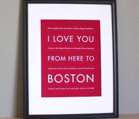 Boston Art Print , 8x10